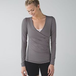 Lululemon Sunset Salutation Faux Wrap Top size 6